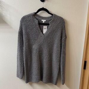 BNWT J. Jill Charcoal V-Neck Sweater